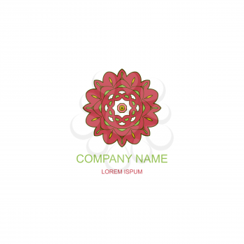 Business logo. Floral, Oriental logo. Company logo in the oriental-style. Round logo
