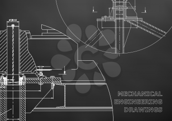 Mechanical engineering. Technical illustration. Black background
