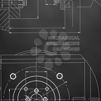 Mechanics. Technical design. Engineering style. Mechanical. Corporate Identity. Black background