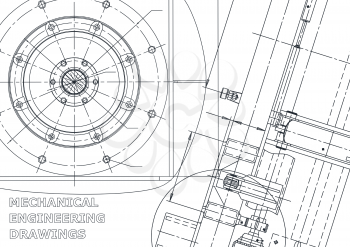 Cover. Vector engineering illustration. Blueprint, flyer
