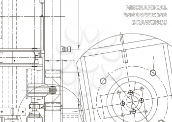 Mechanical instrument making. Technical abstract backgrounds. Technical illustration. Blueprint
