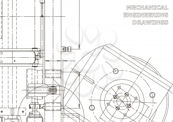 Mechanical instrument making. Technical abstract backgrounds. Technical illustration. Blueprint, cover