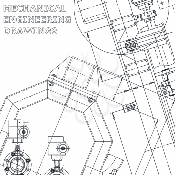 Blueprint, Sketch. Vector engineering illustration. Cover, flyer. Corporate Identity