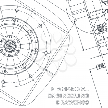 Blueprint, Sketch. Vector engineering illustration. Cover. Mechanical. Corporate Identity
