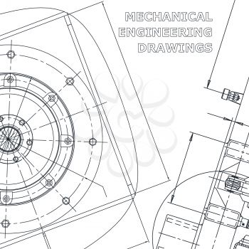 Corporate Identity. Blueprint, Sketch. Vector engineering illustration. Cover