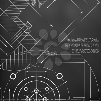 Mechanics. Technical design. Engineering. Mechanical Corporate Identity. Black background
