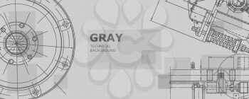 Mechanical engineering drawing. Abstract drawing. Engineering technological wallpaper