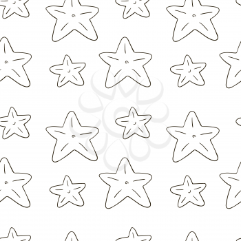 Seamless vector pattern with stars. Pattern in hand draw style. Coloring background. Can be used for fabric and etc