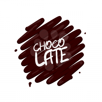 Round pattern vector illustration. Realistic hot chocolate drop shape splash. Banner love hot chocolate dessert. Tasty trendy picture.