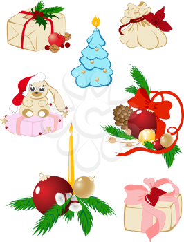 set of  vector christmas icons