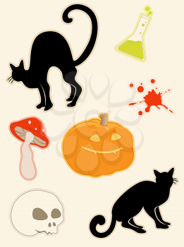 vector Halloween icons set
