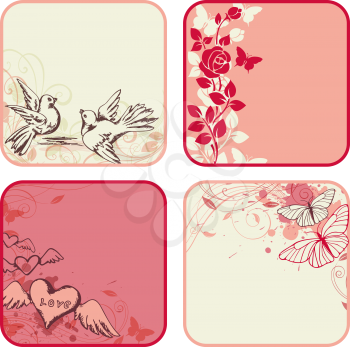 Vector decorative  backgrounds  for Valentine's day