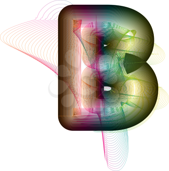 Abstract colorful Letter B. Vector Illustration