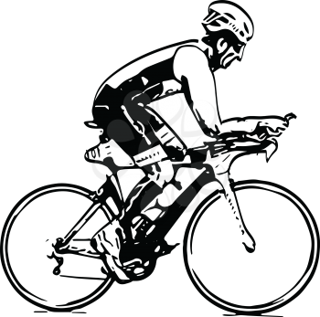 abstract Sketch of male on a bicycle