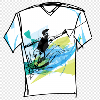 Sport tee vector illustration