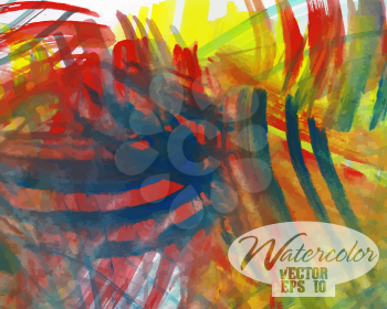 Abstract colorful watercolor vector background