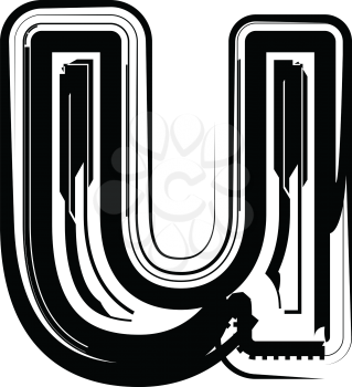 Abstract Letter u