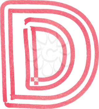Capital letter D vector illustration