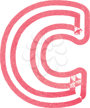 letter c lowercase vector illustration