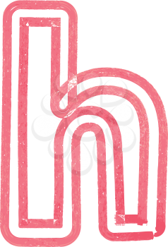 letter h lowercase vector illustration