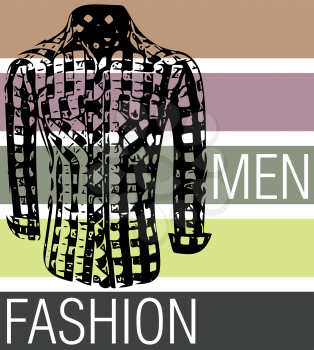 Drawing of Men fashion shirts 