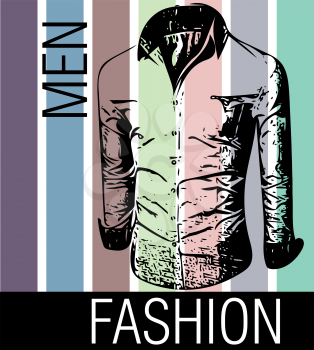 Drawing of Men fashion shirts 