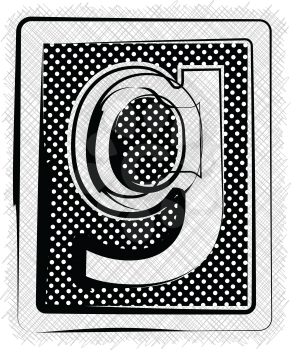 Polka Dot Font LETTER g