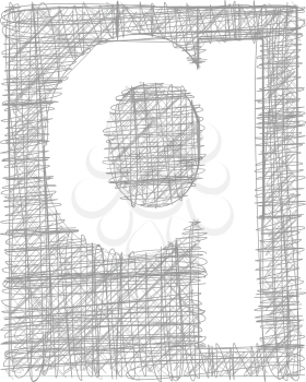 Freehand Typography Letter q