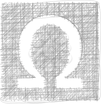 omega sign - Freehand Symbol