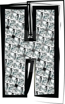 Diamond Font letter H