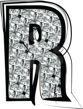 Diamond Font letter R