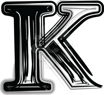 Freehand Typography Letter K