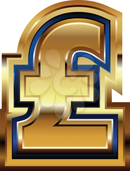 Golden Pound Symbol