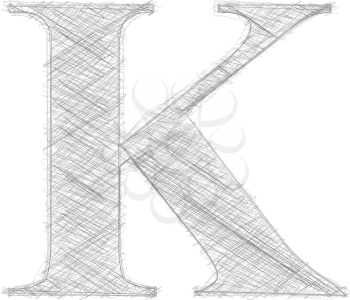 Freehand Typography Letter K