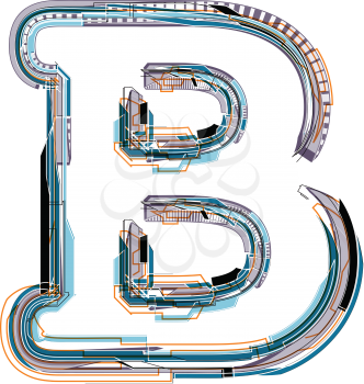 Font illustration LETTER B