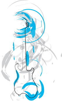 Abstract guitar illustration