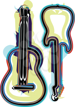 Abstract guitar illustration