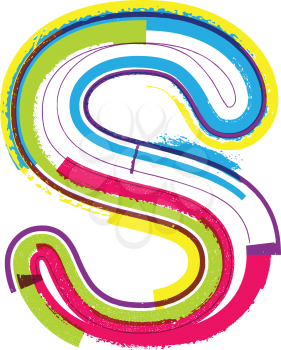 Colorful Grunge LETTER S