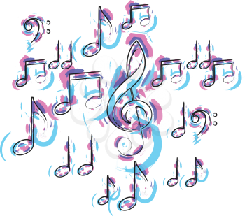 Abstract music note illustration