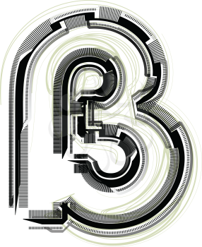 technological font symbol