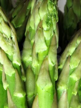 Fresh, green asparagus close-up