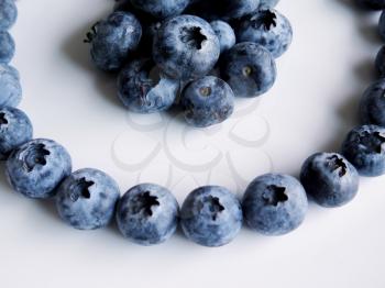 Fresh Ripe Blueberries, fruit on white background