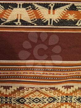 South America Indian woven fabrics colorful background