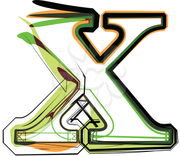Organic type letter x
