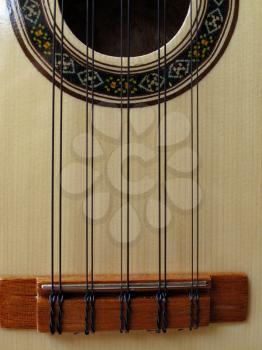 Classic guitar closeup 