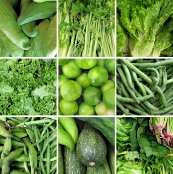 Group of green vegetable