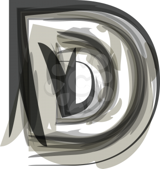 Abstract Letter D illustration