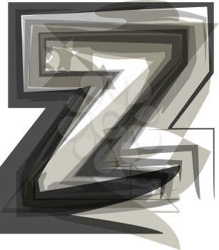 Abstract Letter z Illustration