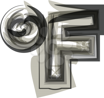 Abstract Fahrenheit Symbol illustration