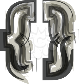 Abstract parenthesis Symbol illustration